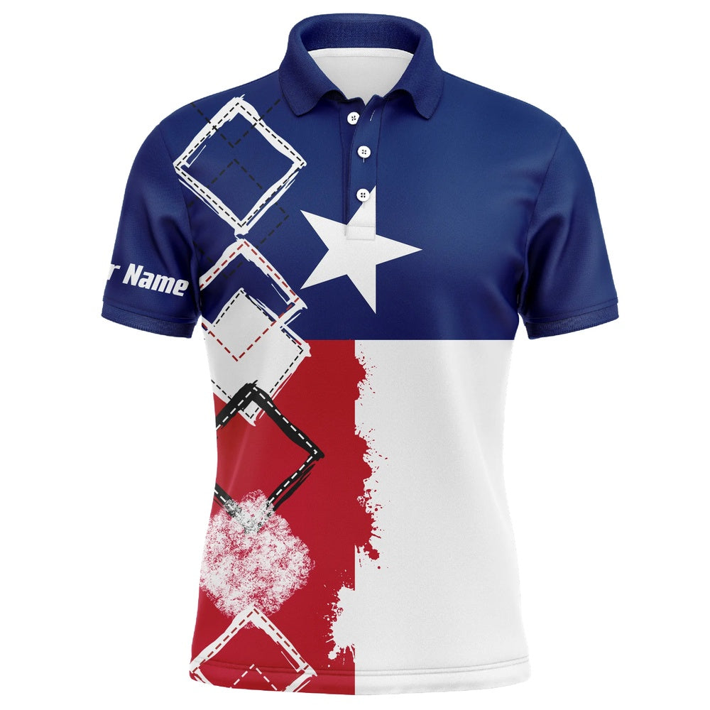 Golf Polo shirts, Mens Golf Polo Shirts Texas Flag Patriot Custom Name Golf Shirts For Men, Gift For The Golfers