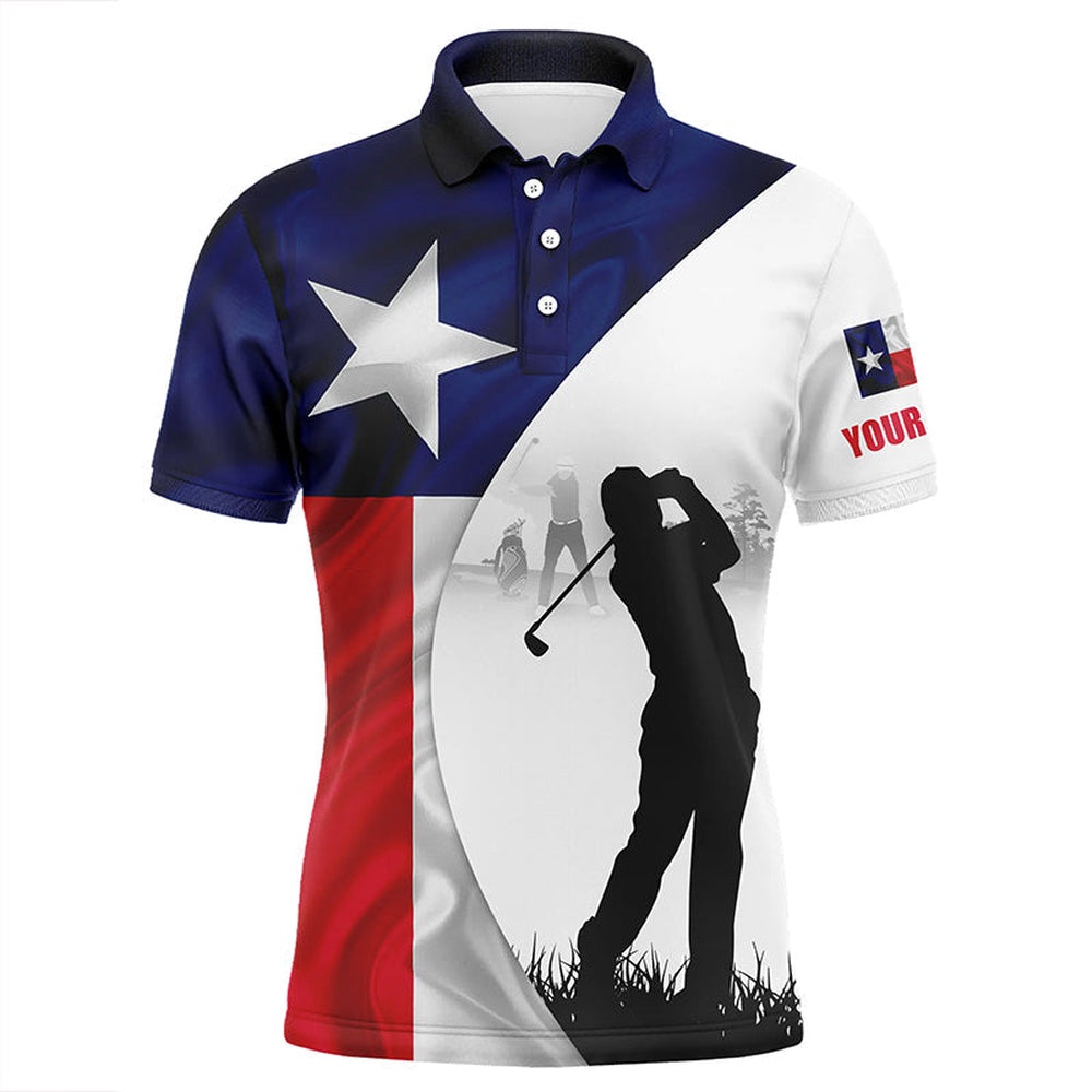 Golf Polo shirts, Mens Golf Polo Shirts Texas Flag Patriotic Personalized Tx Flag Golf Shirts, Golf Outfit Men