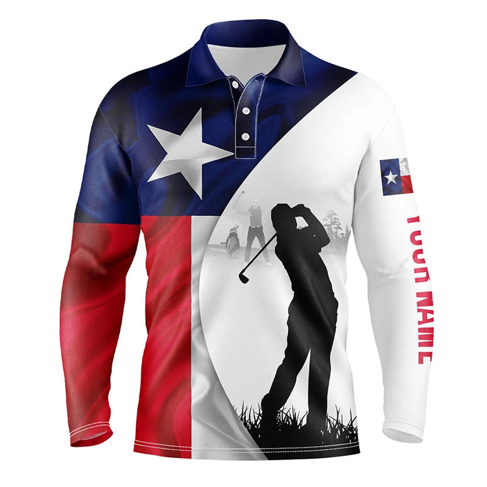 Golf Polo shirts, Mens Golf Polo Shirts Texas Flag Patriotic Personalized Tx Flag Golf Shirts, Golf Outfit Men
