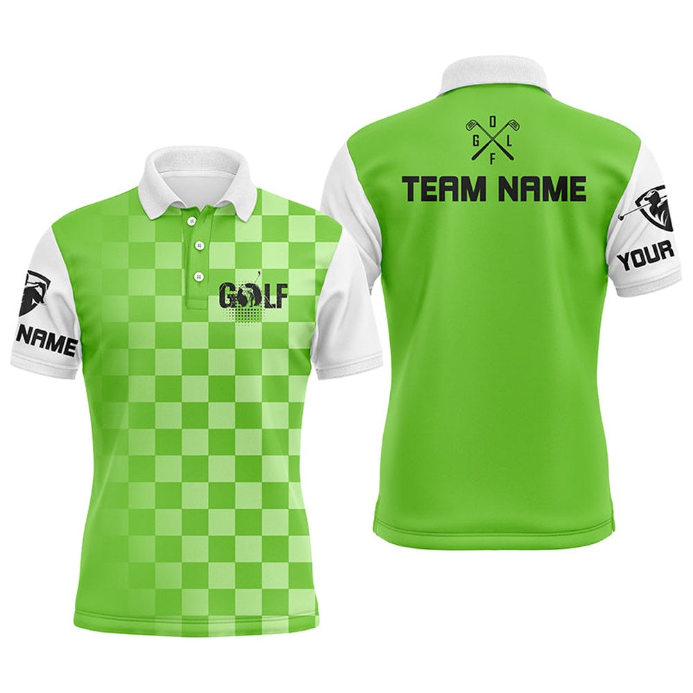 Golf Polo shirts, Mens Golf Polos Shirts Custom Name Funny Golf Shirts For Men Green