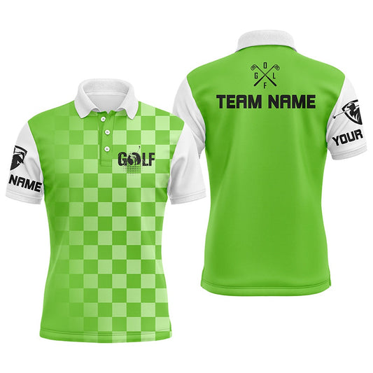 Golf Polo shirts, Mens Golf Polos Shirts Custom Name Funny Golf Shirts For Men Green