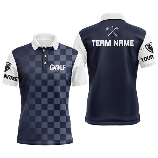 Golf Polo shirts, Mens Golf Polos Shirts Custom Name Funny Golf Shirts For Men Navy