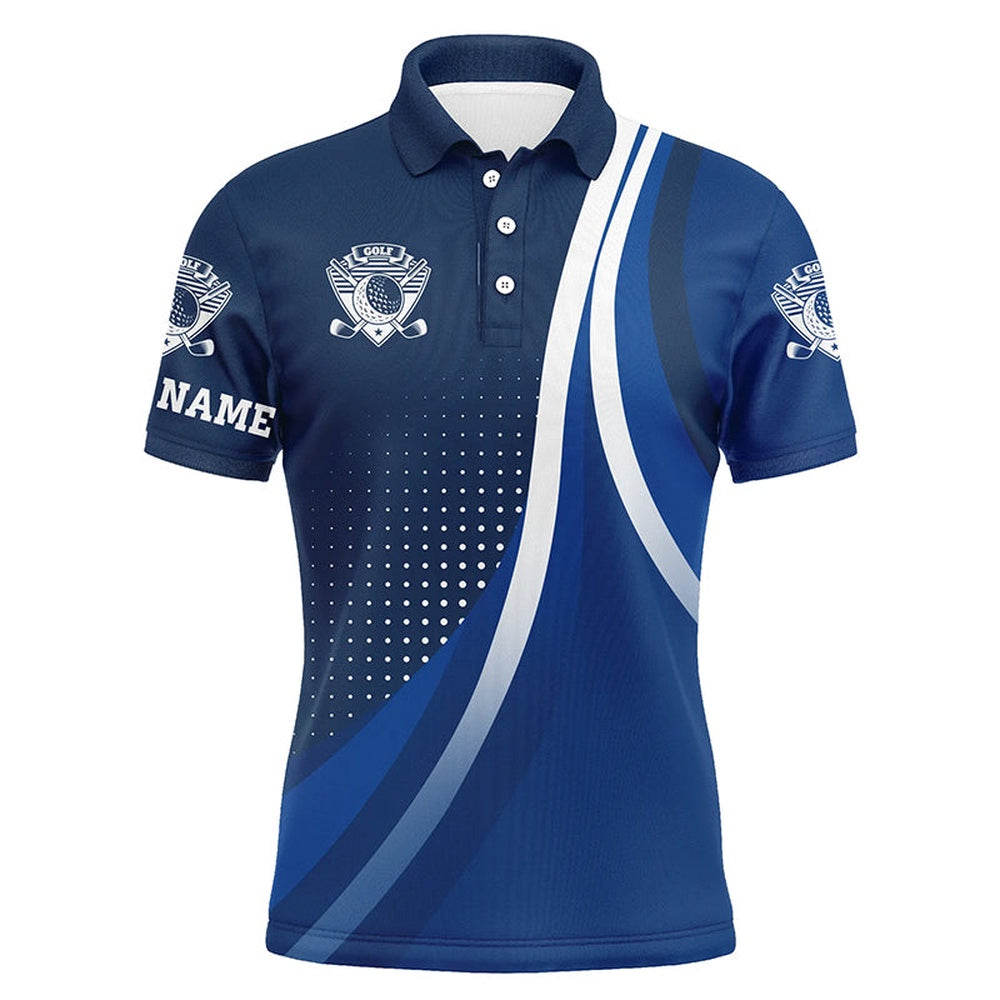 Golf Polo shirts, Mens Polo Golf Shirts Custom Name Mens Golf Clothing, Personalized Team Golf Tops For Mens Blue