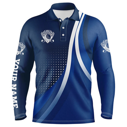 Golf Polo shirts, Mens Polo Golf Shirts Custom Name Mens Golf Clothing, Personalized Team Golf Tops For Mens Blue