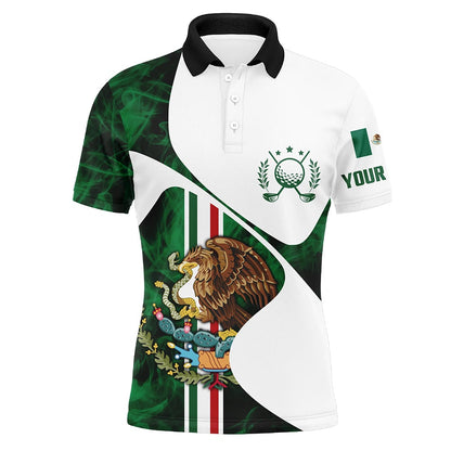 Golf Polo shirts, Mexican Flag Mens Golf Polo Shirts Custom Mexico Golf Tops For Men, Unique Mens Golf Apparel