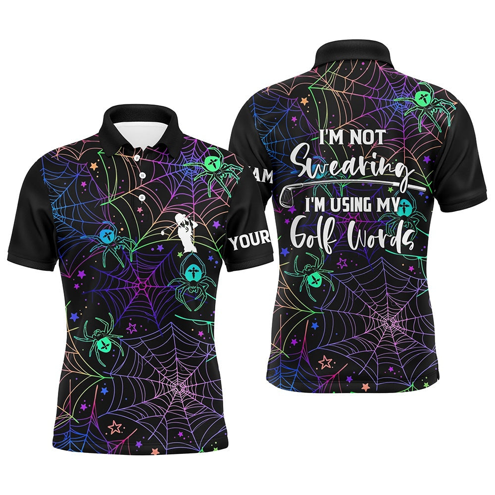 Golf Polo shirts, Multicolor Halloween Men Golf Polo Shirt, Custom Golf Shirts For Men, Funny Golf Shirt With Sayings