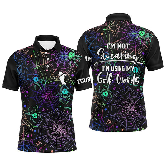 Golf Polo shirts, Multicolor Halloween Men Golf Polo Shirt, Custom Golf Shirts For Men, Funny Golf Shirt With Sayings