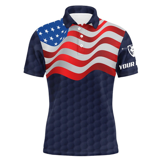 Golf Polo shirts, Navy American Flag Mens Golf Polo Shirts Custom Patriotic Golf Shirts For Men Golf Gifts