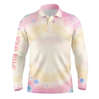 Golf Polo shirts, Pastel Tie Dye D Printing Mens Golf Polo Shirts Custom Name Golf Shirts For Men Golf Gifts