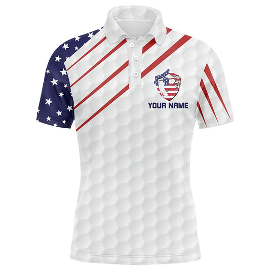 Golf Polo shirts, Personalized American Flag Patriot Golf Red, White And Blue Mens Golf Polo Shirts Custom Golf Gifts