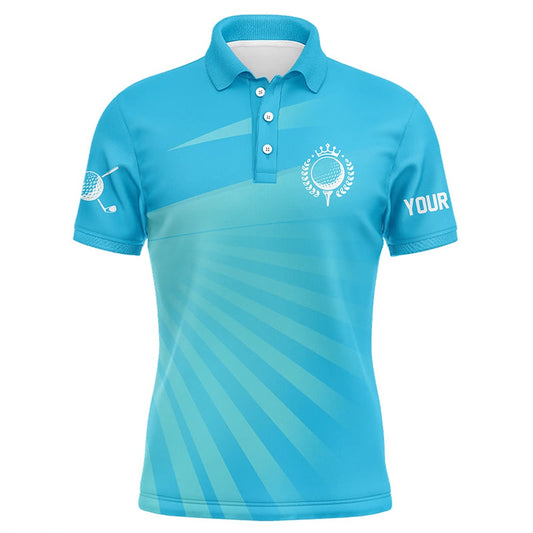 Golf Polo shirts, Personalized Blue Mens Golf Polo Shirts Custom Name Golf Shirts For Men Golfing Gifts