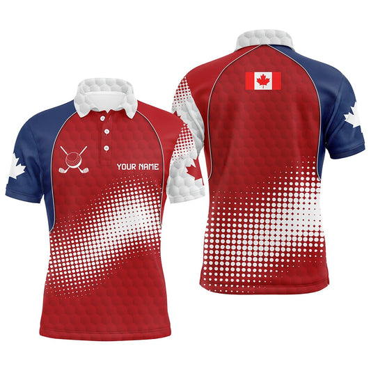 Golf Polo shirts, Personalized Canada Mens Golf Polo Shirts Custom Canadian Patriotic Golf Shirts Gift For Men