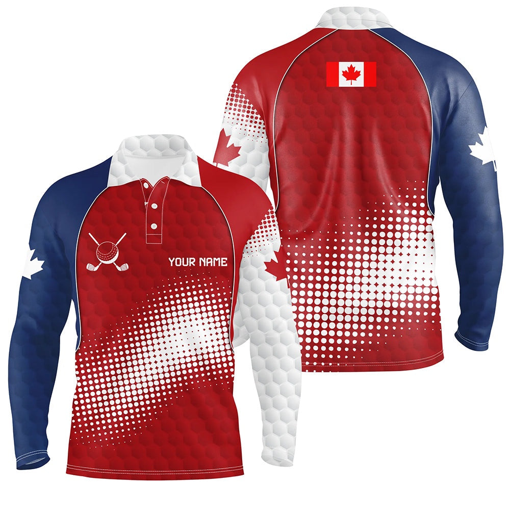 Golf Polo shirts, Personalized Canada Mens Golf Polo Shirts Custom Canadian Patriotic Golf Shirts Gift For Men