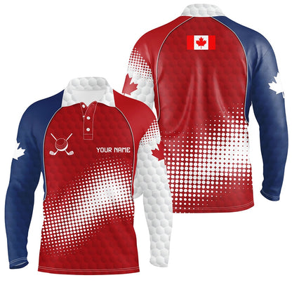Golf Polo shirts, Personalized Canada Mens Golf Polo Shirts Custom Canadian Patriotic Golf Shirts Gift For Men