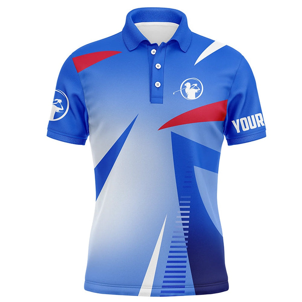 Golf Polo shirts, Personalized Men'S Golf Polo Custom Name Sport Best Mens Golf Wear Blue