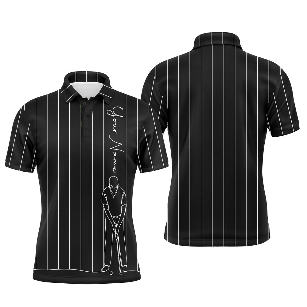 Golf Polo shirts, Personalized Mens Golf Polo Shirts Custom Name Golf Tops Mens For Men Black