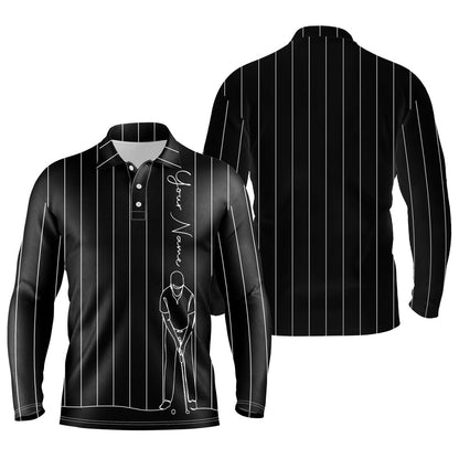 Golf Polo shirts, Personalized Mens Golf Polo Shirts Custom Name Golf Tops Mens For Men Black