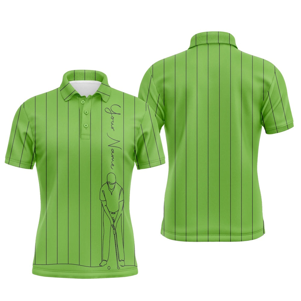 Golf Polo shirts, Personalized Mens Golf Polo Shirts Custom Name Golf Tops Mens For Men Green