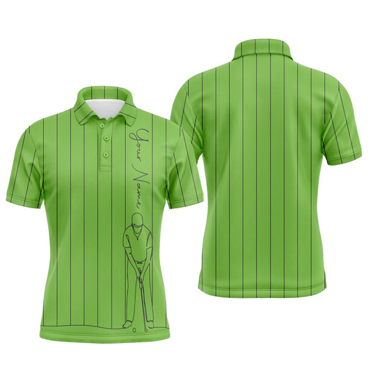 Golf Polo shirts, Personalized Mens Golf Polo Shirts Custom Name Golf Tops Mens For Men Green