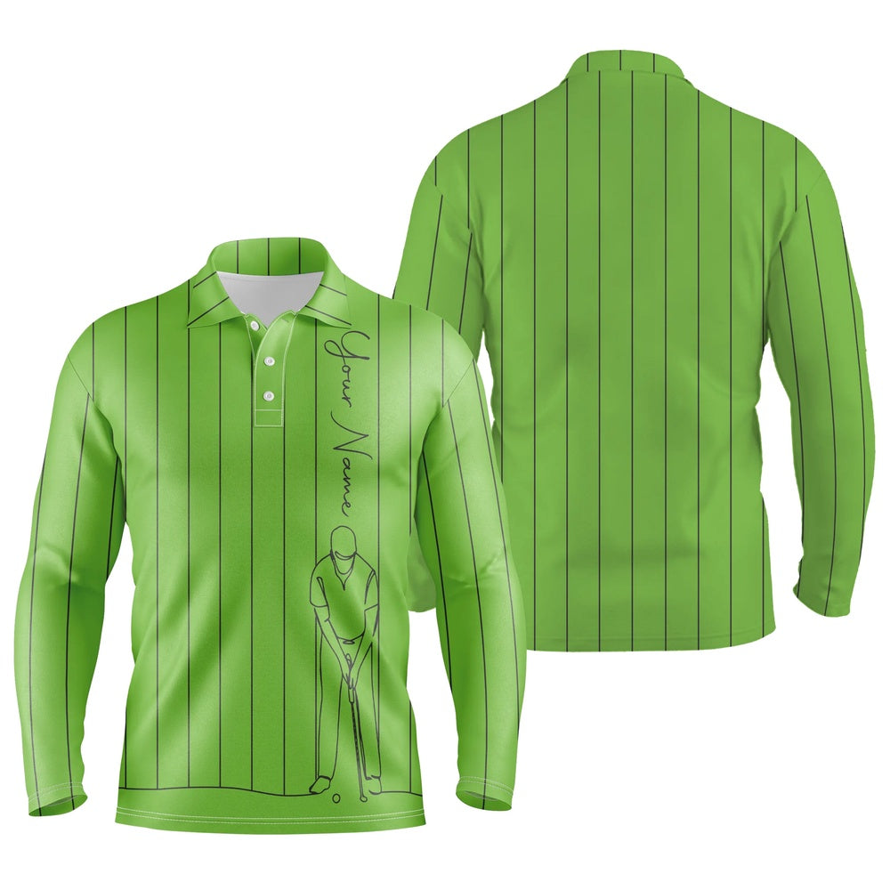Golf Polo shirts, Personalized Mens Golf Polo Shirts Custom Name Golf Tops Mens For Men Green