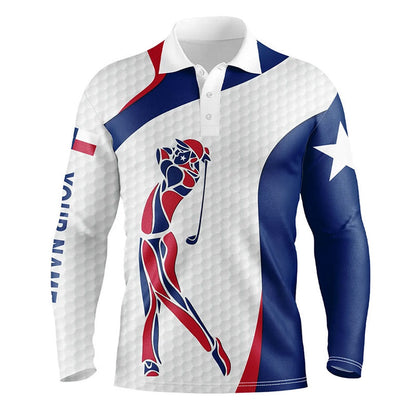 Golf Polo shirts, Personalized Texas Flag Patriot Golf White Mens Golf Polo Shirts Custom Name Golf Gifts For Men