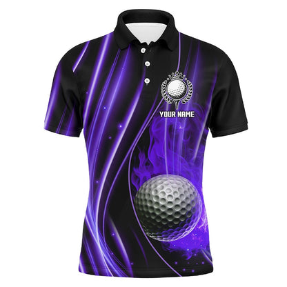 Golf Polo shirts, Purple And Black Light Mens Golf Polo Shirts Custom Golf Team Jerseys, Golf Tops For Men