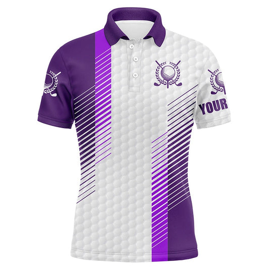Golf Polo shirts, Purple And White Golf Shirt Custom Name Mens Golf Polo Shirts, Mens Red Golf Polo, Golfer Gifts