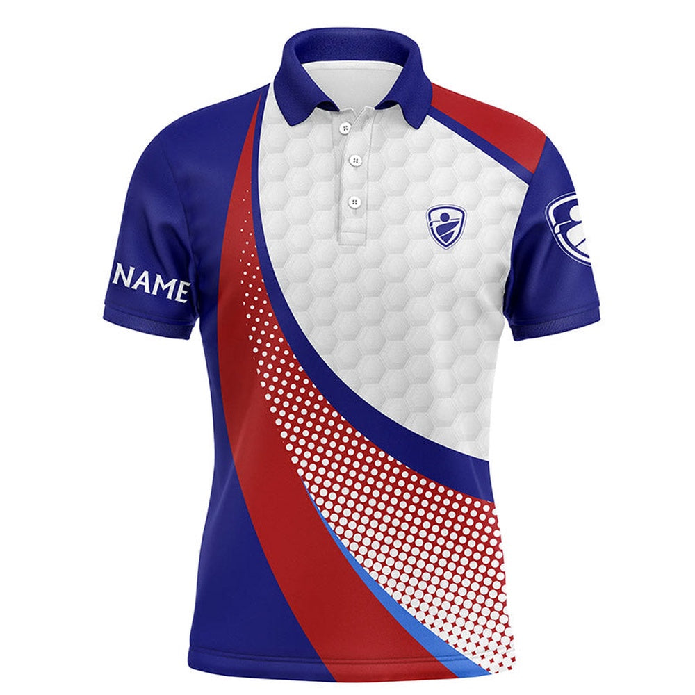 Golf Polo shirts, Red White And Blue Mens Golf Polo Shirts Custom Mens Golf Shirts