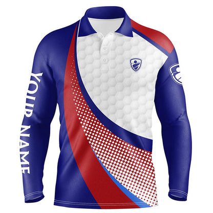 Golf Polo shirts, Red White And Blue Mens Golf Polo Shirts Custom Mens Golf Shirts