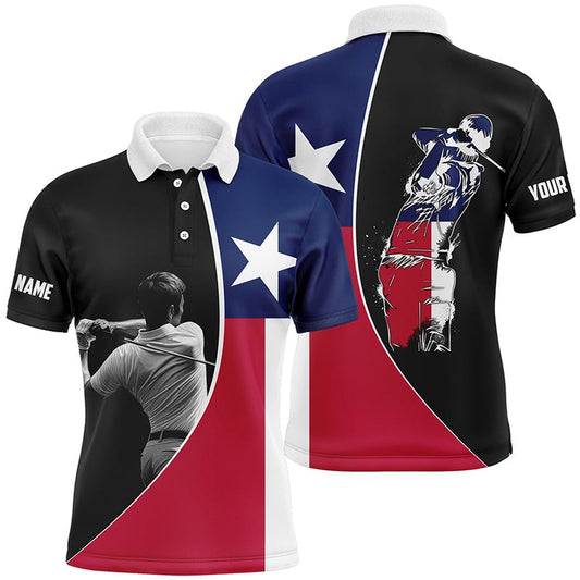Golf Polo shirts, Texas Flag Mens Golf Polo Shirts Custom Patriot Golf Tops For Men, Gifts For Golf Lovers
