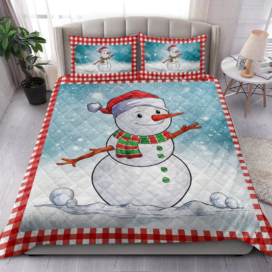 Golf Quilt Set, Funnymas Golf Balls Santa Snowman Quilt Blanket