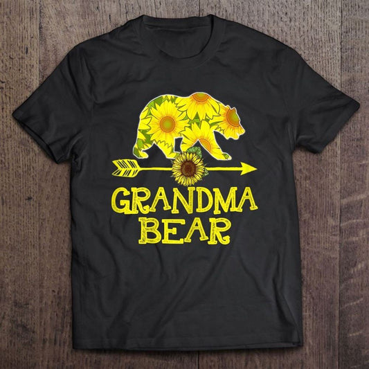 Grandma Bear Sunflower Mother Father Family T Shirt, Mother's Day Shirt, Shirt For Mom, Mom Shirt