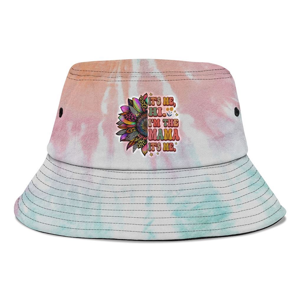 Groovy Its Me Hi Im The Mama Its Me Tie Dye Bucket Hat, Mother's Day Bucker Hat, Tie Dye Bucket Hat, Women's Sun Hats