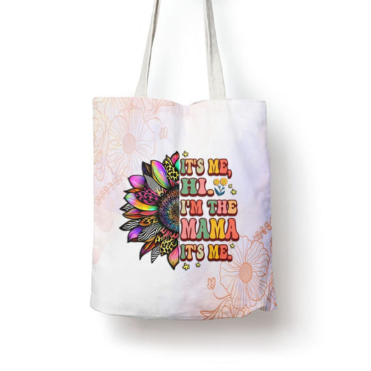 Groovy Its Me Hi Im The Mama Its Me Tie Dye Mothers Day Tote Bag, Women Tote Bag, Canvas Tote Bag, Printed Tote Bag