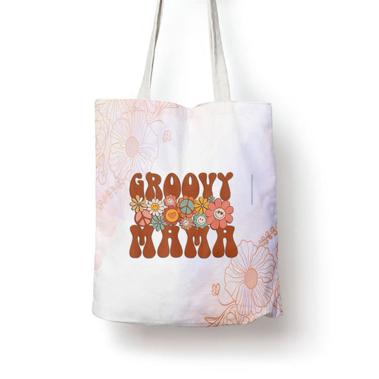 Groovy Mama Retro Matching Family Baby Shower Mothers Day Tote Bag, Women Tote Bag, Canvas Tote Bag, Printed Tote Bag