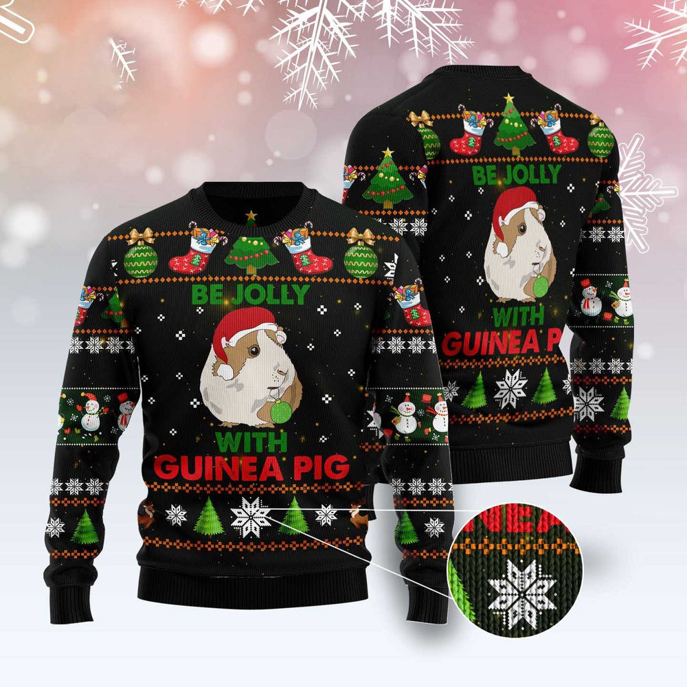 Guinea Pig Be Jolly Ugly Christmas Sweater, Funny Xmas Sweater, Sweater Xmas