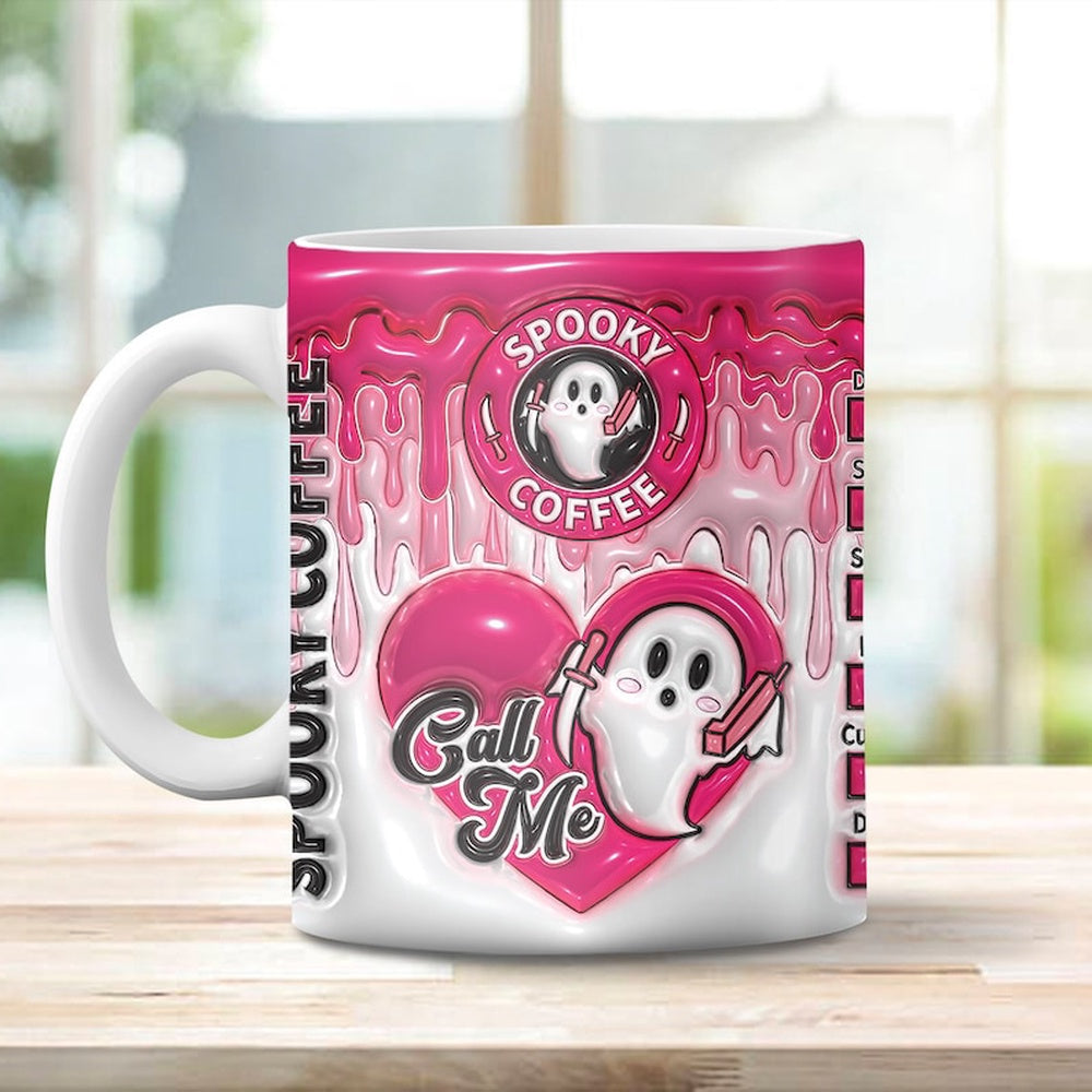 Halloween 3D Mug, 3D Inflated Spooky Coffee Mug, Halloween 3D Inflated Mug, Halloween 3D Coffee Mug