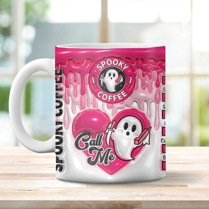 Halloween 3D Mug, 3D Inflated Spooky Coffee Mug, Halloween 3D Inflated Mug, Halloween 3D Coffee Mug