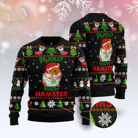 Hamster Be Jolly Ugly Christmas Sweater, Funny Xmas Sweater, Sweater Xmas