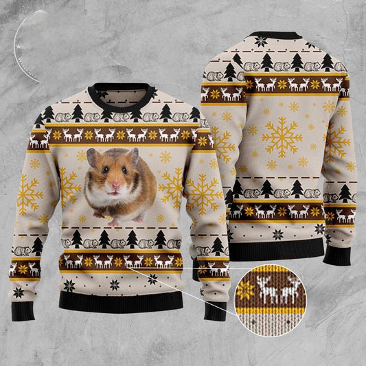 Hamster Cute Ugly Christmas Sweater, Funny Xmas Sweater, Sweater Xmas