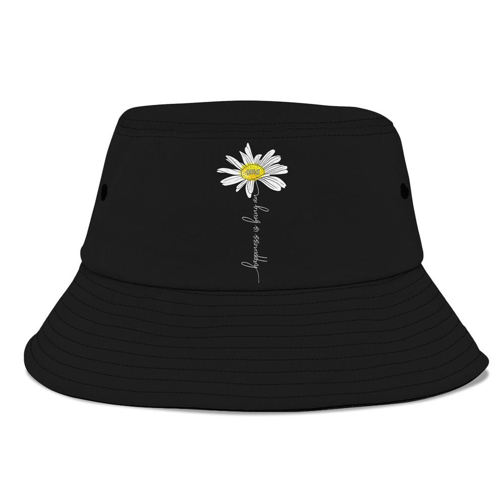 Happiness Is Being An Oma Daisy Gifts Bucket Hat, Mother's Day Bucker Hat, Mother's Day Gift, Women's Sun Hats