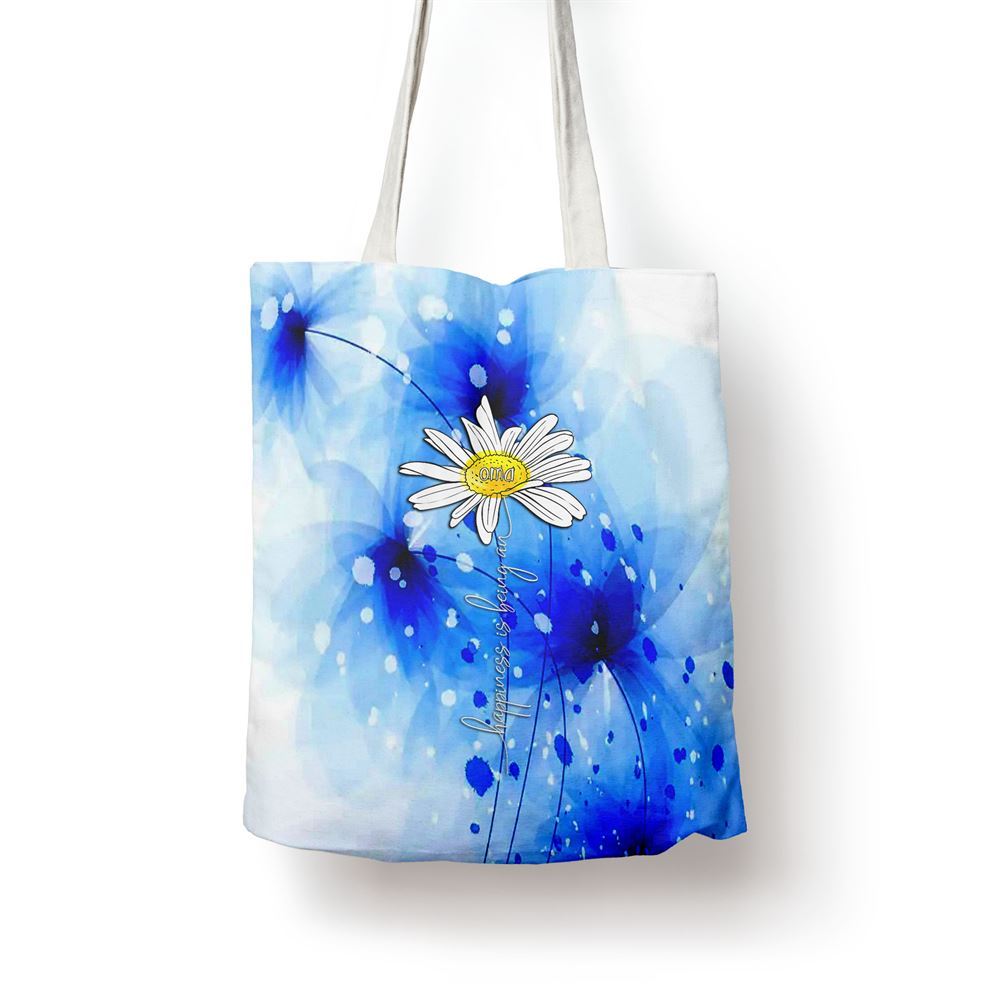 Happiness Is Being An Oma Daisy Tshirt Mothers Day Gifts Tote Bag, Women Tote Bag, Canvas Tote Bag, Printed Tote Bag