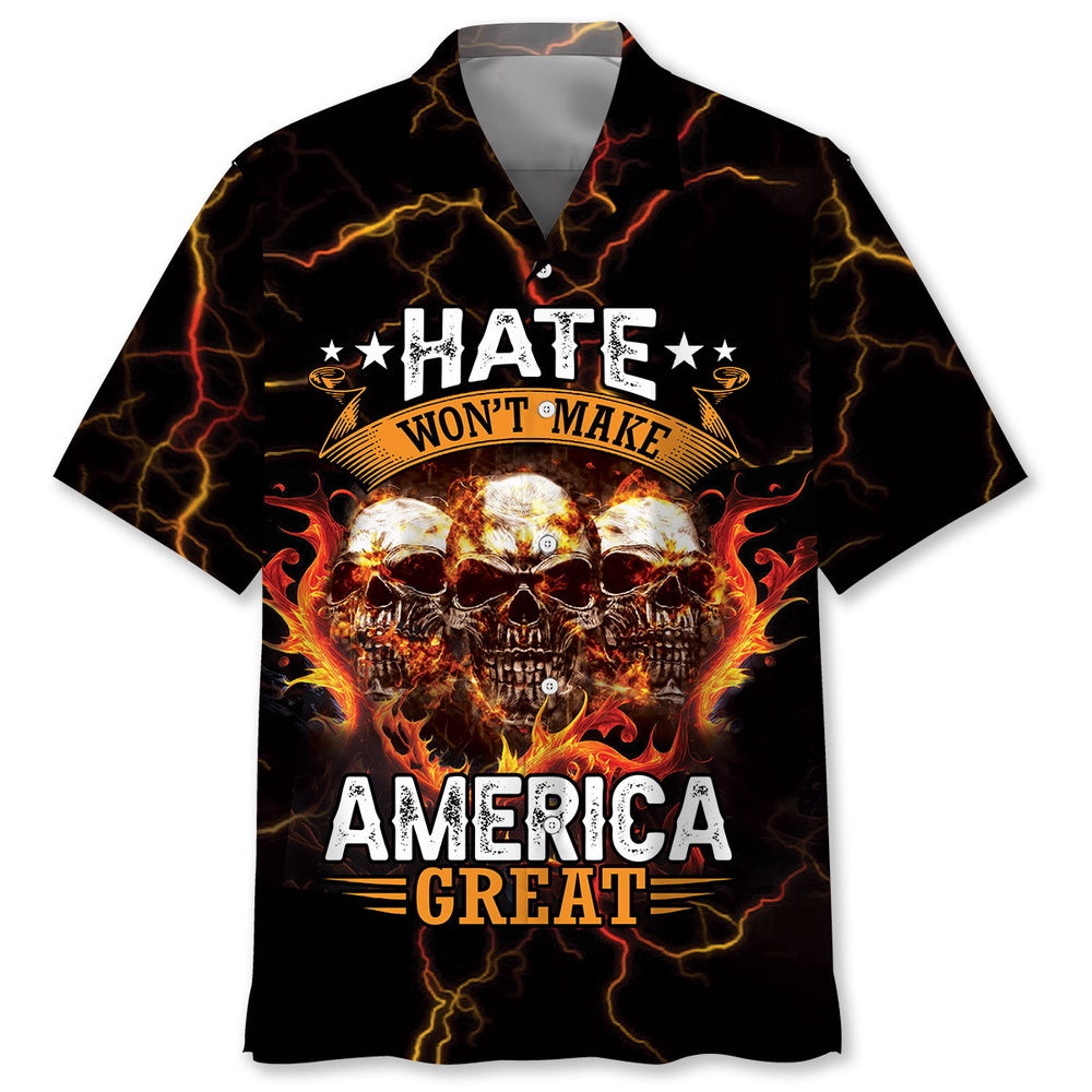 Hate Won'T Make America Great Shirt, Funny Hawaiian Shirt, Usa Hawaiian Shirt, Vintage Hawaiian Shirts