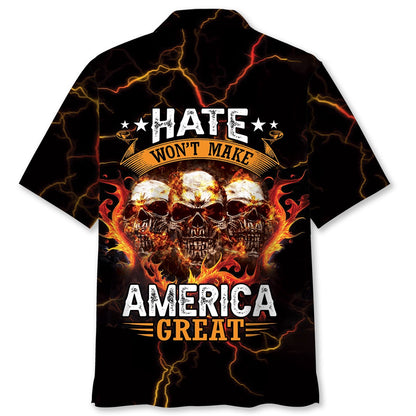 Hate Won'T Make America Great Shirt, Funny Hawaiian Shirt, Usa Hawaiian Shirt, Vintage Hawaiian Shirts