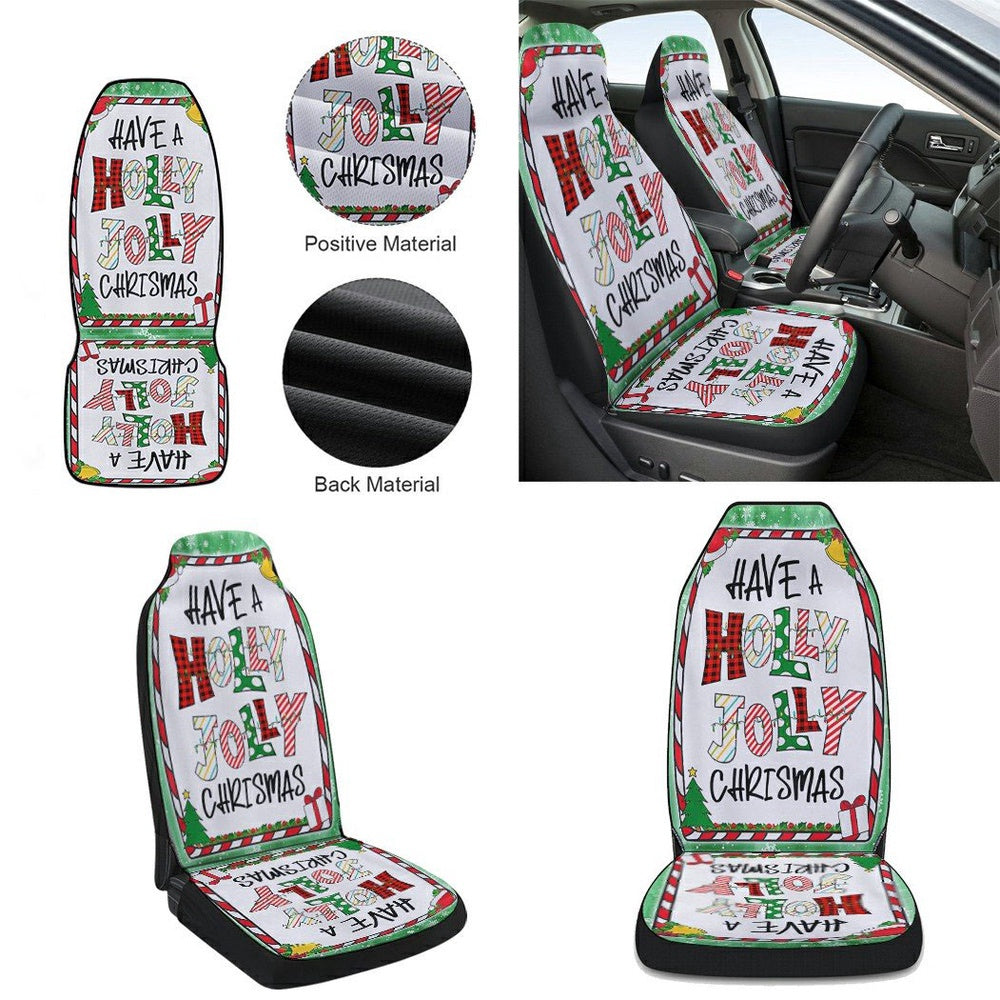 Have A Holly Jolly Christmas Cars Seat Cover, Christmas Car Seat Covers, Car Decor Gift