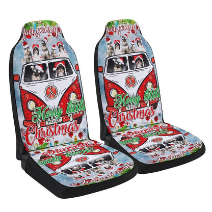 Have Yourself A Merry Little Christmas Schnauzer Cars Seat Cover, Christmas Car Seat Covers, Car Decor Gift