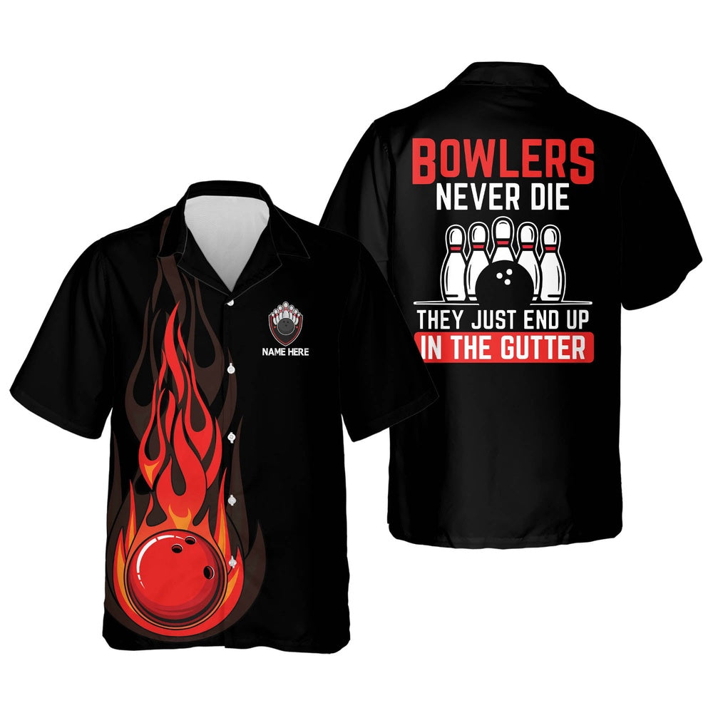 Hawaiian Bowling Shirt, Blowers Never Die Hawaiian Shirt, Custom Bowling Shirt, Button Up Bowling Shirts