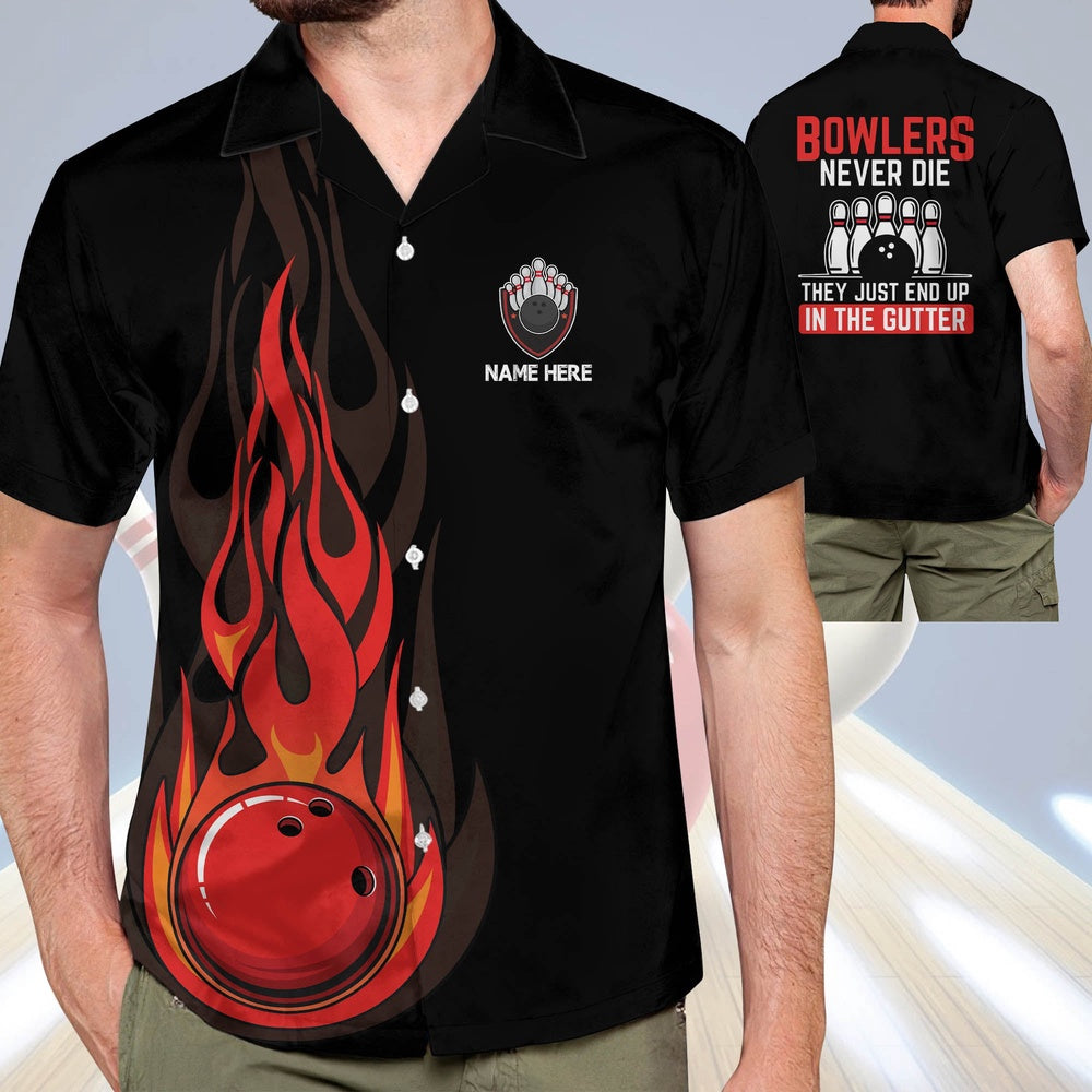 Hawaiian Bowling Shirt, Blowers Never Die Hawaiian Shirt, Custom Bowling Shirt, Button Up Bowling Shirts