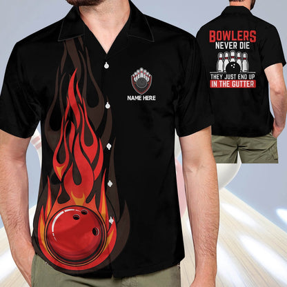 Hawaiian Bowling Shirt, Blowers Never Die Hawaiian Shirt, Custom Bowling Shirt, Button Up Bowling Shirts