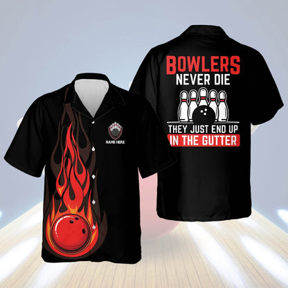 Hawaiian Bowling Shirt, Blowers Never Die Hawaiian Shirt, Custom Bowling Shirt, Button Up Bowling Shirts
